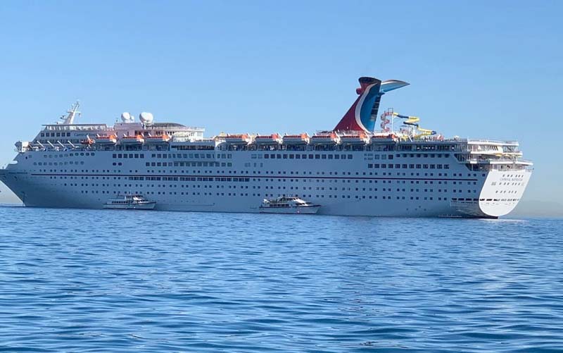 Cruise ship docked